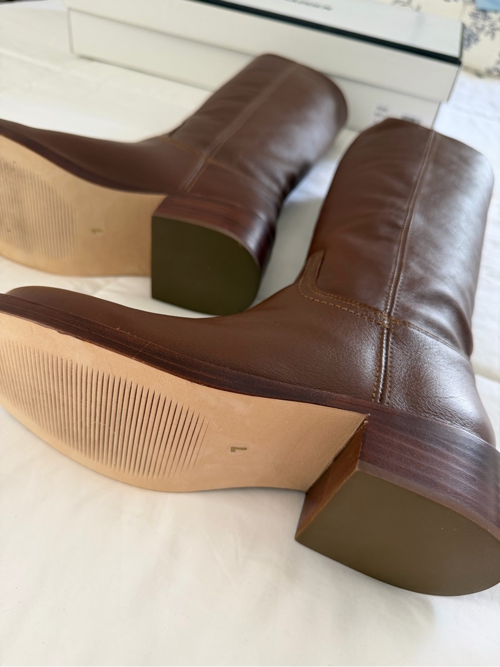Brand New- Steve Madden Riggs Boot in Rust Leather Brown 👢🤎 - Picture 6 of 13